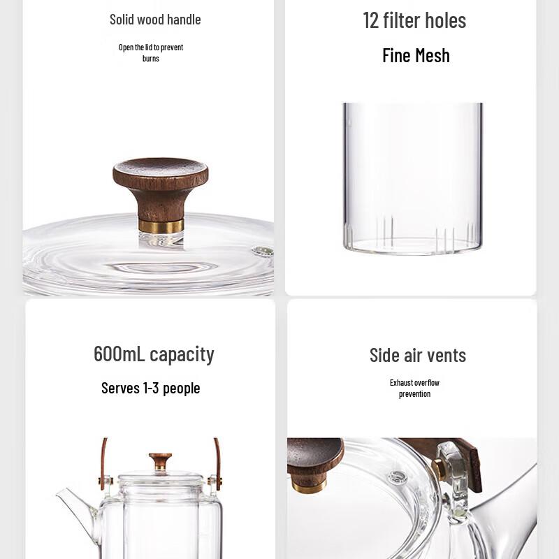 Mingzhan MZ8021A Heat-Resistant Glass Tea Brewer & Kettle