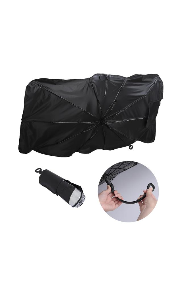 Car Umbrella Style UV Nanopolymer Folds Up for Compact Fits All Easy Installation for Kei and Minivans Small Sunshade, [99% Protection, 6-Layer