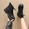 Plus-size Women's Shoes, New Side Zippers, Thick-soled Retro Ankle Boots