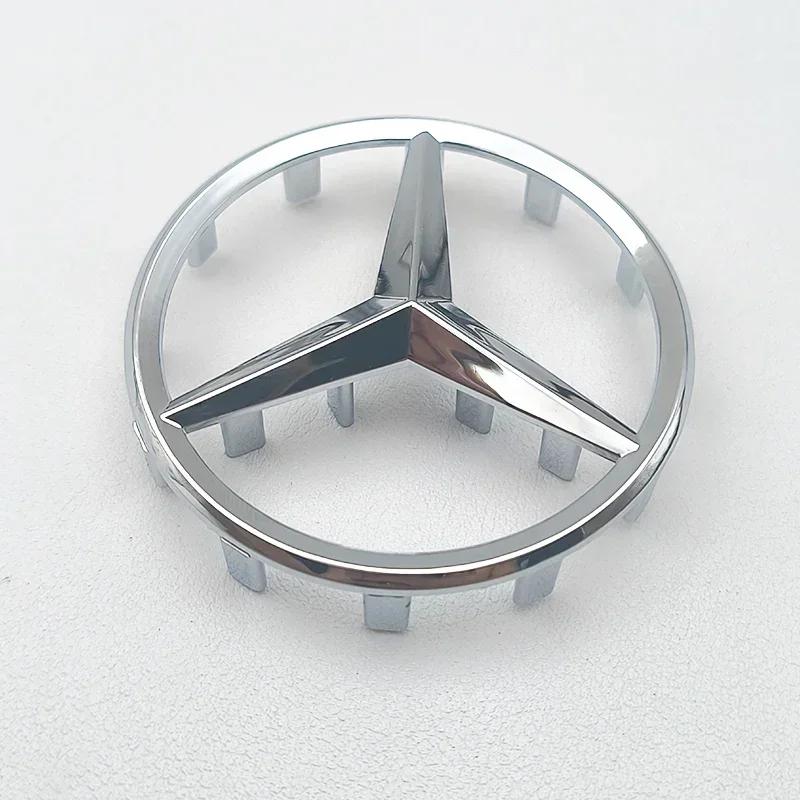 2025 Hot 52mm 58mm ABS Chrome Black Star Logo Mercedes Steering Wheel Logo Sticker For Mercedes Benz C E S Class W253 Emblem Acc