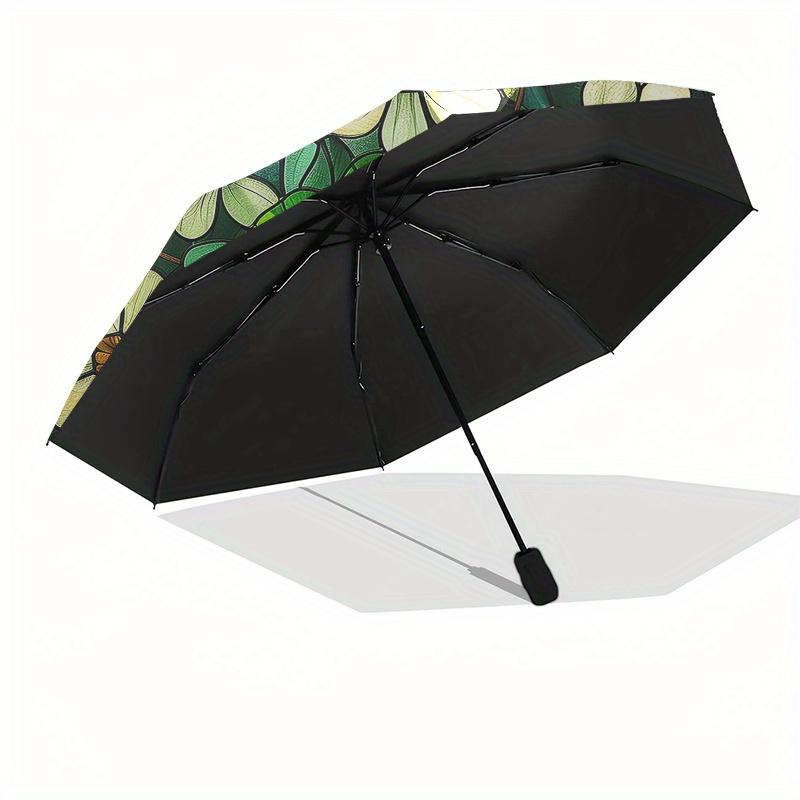 Stained Glass Floral Panel - Circular Window Art Decor Umbrella, Christmas Gift Y89