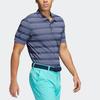 Adidas Striped Print Short-Sleeve Polo Shirt Men Tops Blue HE2298