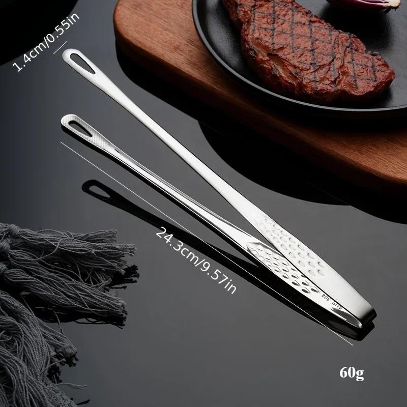 304 Stainless Steel Food Clip - Extended Barbecue Tongs for Grilling, Household & Outdoor BBQ Use