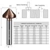 1Pcs M35 Cobalt Chamfer Countersink Drill Bit High Speed Steel 3 Flutes Chamfering Cutter 6.3-40mm Stainless Steel
