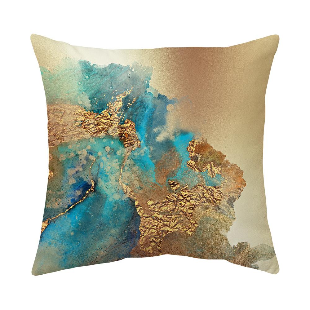 New Gilt Pillow Green Printed Sofa Pillow Cover