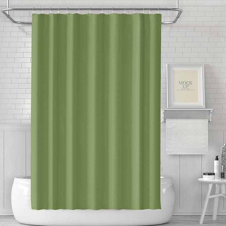 3D Printed PEVA Shower Curtain with Hooks – Thick, Waterproof, Mildew-Resistant Bathroom Partition