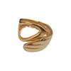 Metal Zinc Zinc Alloy Cuff Bangles Hollow Cross Exaggerated Bracelet Wide Irregular Open Bangle  Women