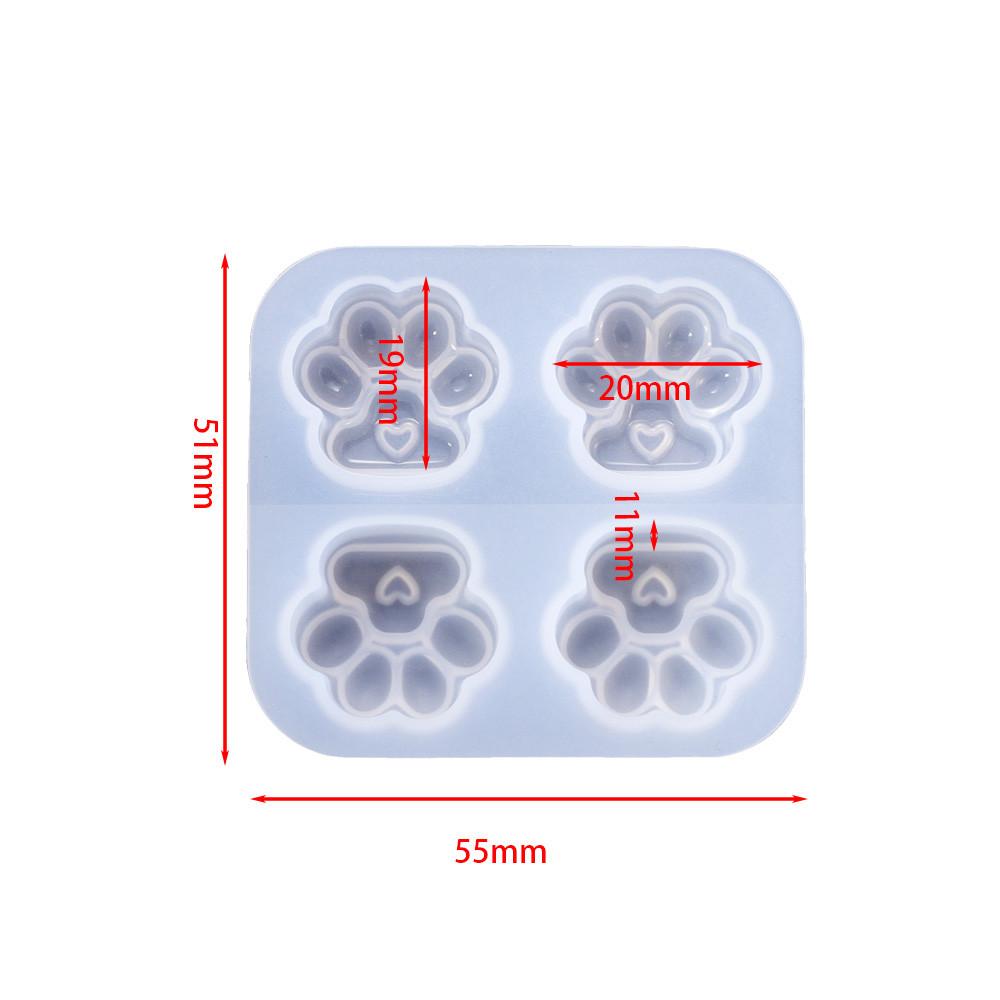 Cat Paw Pendant Silicone Mold Keychain Pendants Epoxy Resin Molds for DIY Epoxy Resin Crafting Mould Jewelry Making Crasfs