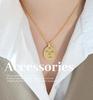 Creative Smiley Face Portrait Pendant Necklace - Gold Plated Titanium Steel Clavicle Chain, European & American Style