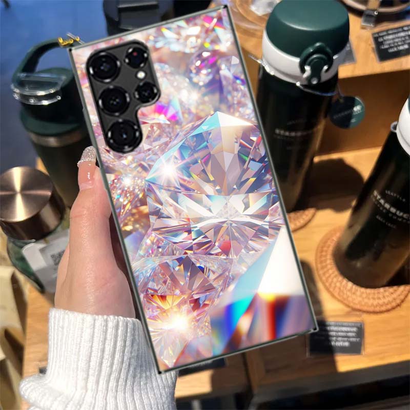 Shining and Dazzling Diamond Gemstones Cases Phone Case for Samsung Galaxy S26 Ultra S25 Edge S24 S23 FE S21 Plus S20 S22 S10 Co