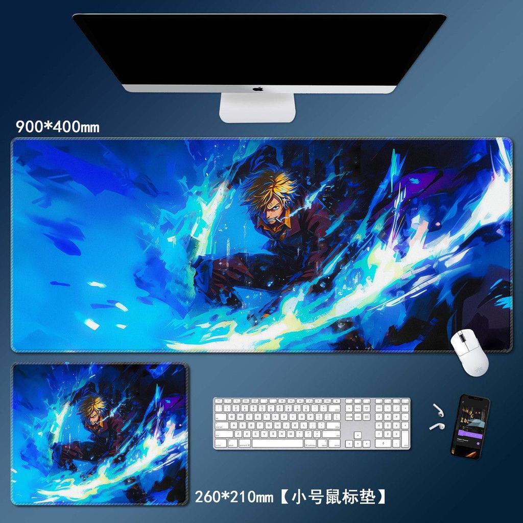 One Piece Monkey D Luffy Colorful Burst Anime Gaming Mouse Pad Large Desk Mat Anime Peripheral Table Pad