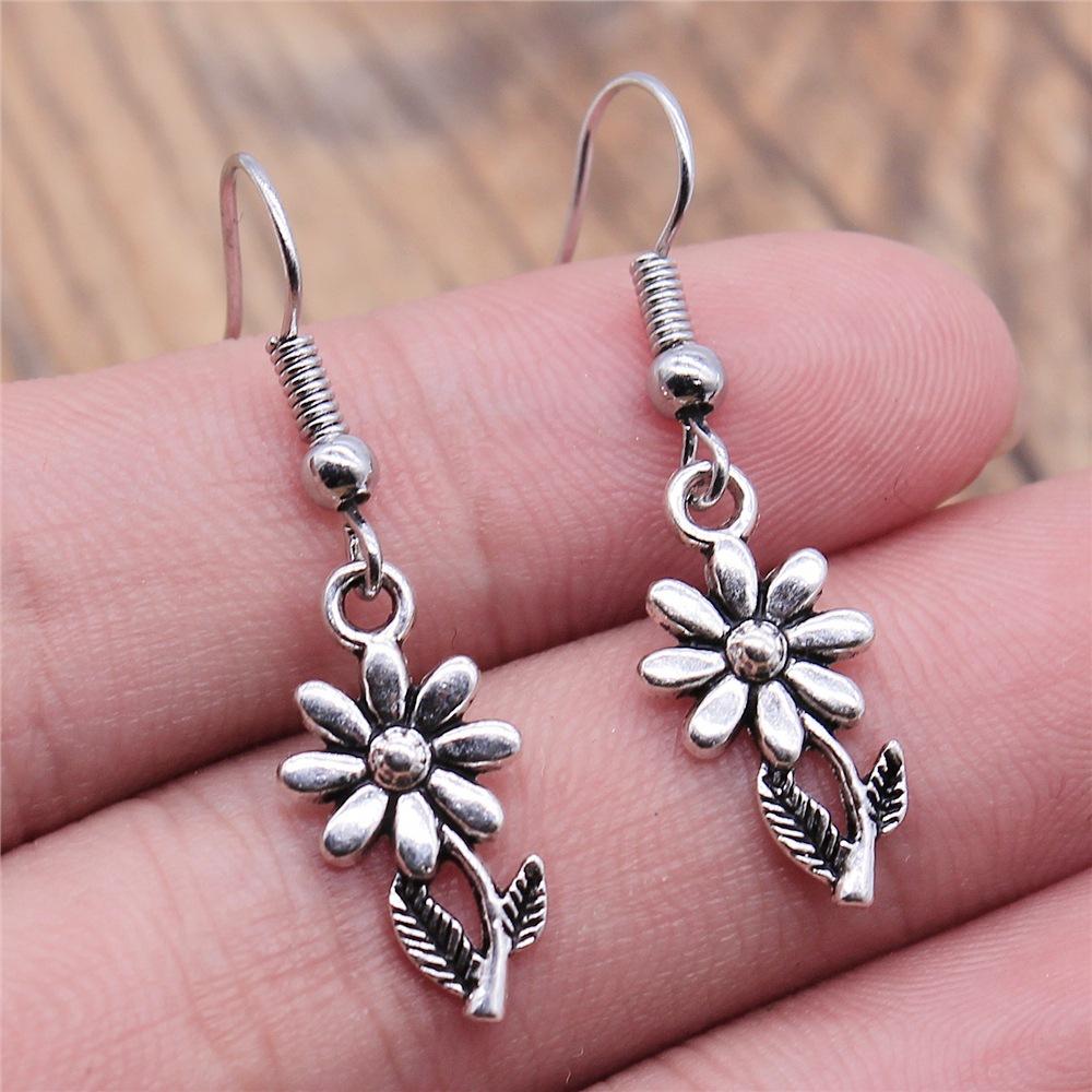 54 Styles Vintage Fashion Women Jewelry Flower Dangle Earring Drop Jewelry Accessories For Women Sunflower Rose Daisy Earrings