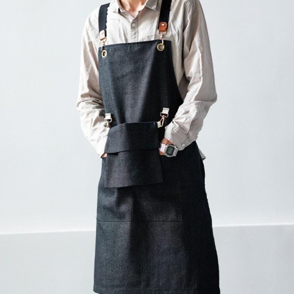 Household Work Apron Multi-Pocket Cooking Aprons Portable BBQ Aprons  Grilling