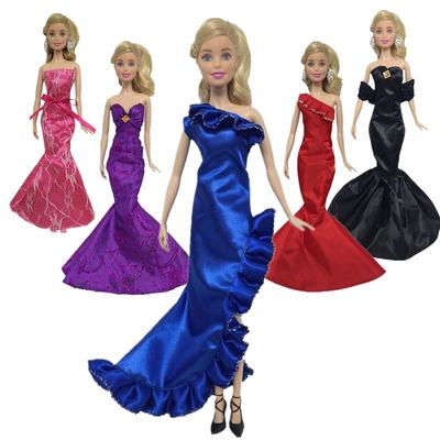 Fashion Dolls Party Dresses Vintage Elegant Wedding Dress Dress Up Toy Children Girls Gifts