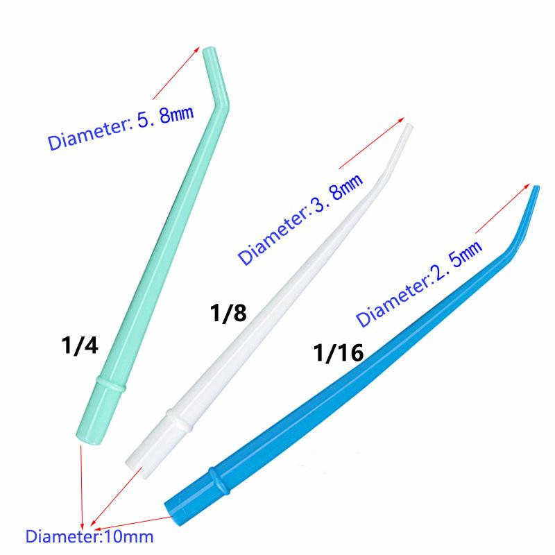 25pcs/Bag Dental Saliva Ejector Tips Autoclavable Suction Tube Plastic Curved Tips Disposable