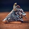 Ring with Bull Head for Men and Women, Open Style New Year Gift, Index Finger Ring, Domineering Carving
