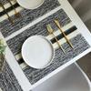 Pastoral paper rope woven placemat ins miscellaneous retro Christmas decorative mat wedding creative paper thermal insulation table mat