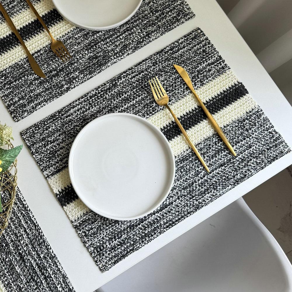 Pastoral paper rope woven placemat ins miscellaneous retro Christmas decorative mat wedding creative paper thermal insulation table mat