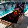Football team Print Beach Towel, Versatile Lightweight Absorbent Beach Towel for Pool Surf Yoga Bathroom, Perfect Birthday Holiday Gift