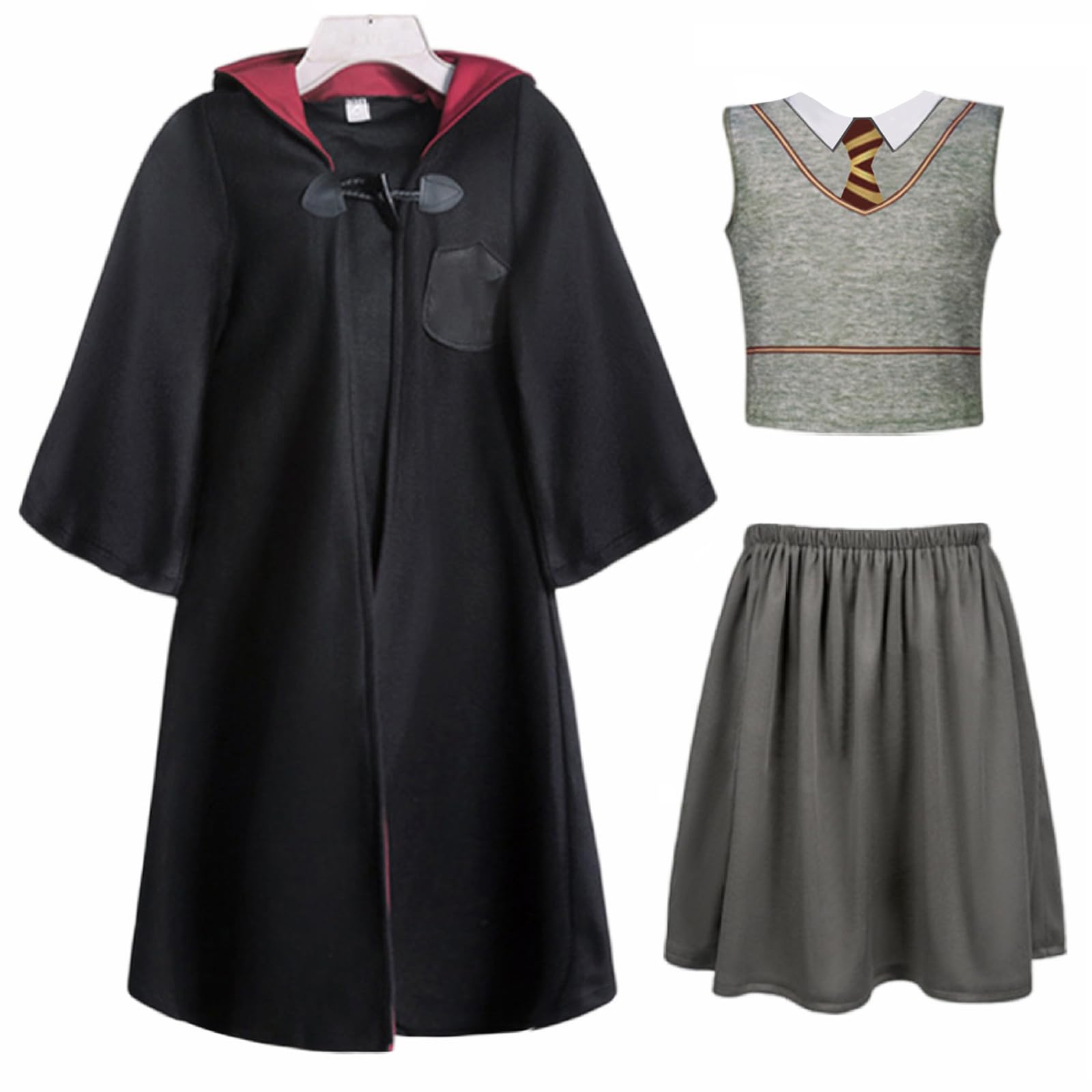 

TUAHOUS Halloween Magic Robe for Kids, Halloween Cosplay Costume, Unisex, Birthday Gift, Unisex Costume, Cultural Festival, Travel Exhibition (A, L)