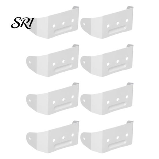 Downspout Mounting Hardware 4/8Pcs Aluminum Alloy Bracket Powder Coated Wall Mount Rain Gutter Metal Clamp Straps 2 X 3 Inch Pipe Clip Hidden Fastener