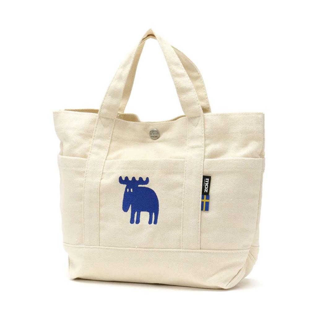 moz Tote Bag White X Blue ZZHC-04 Women's