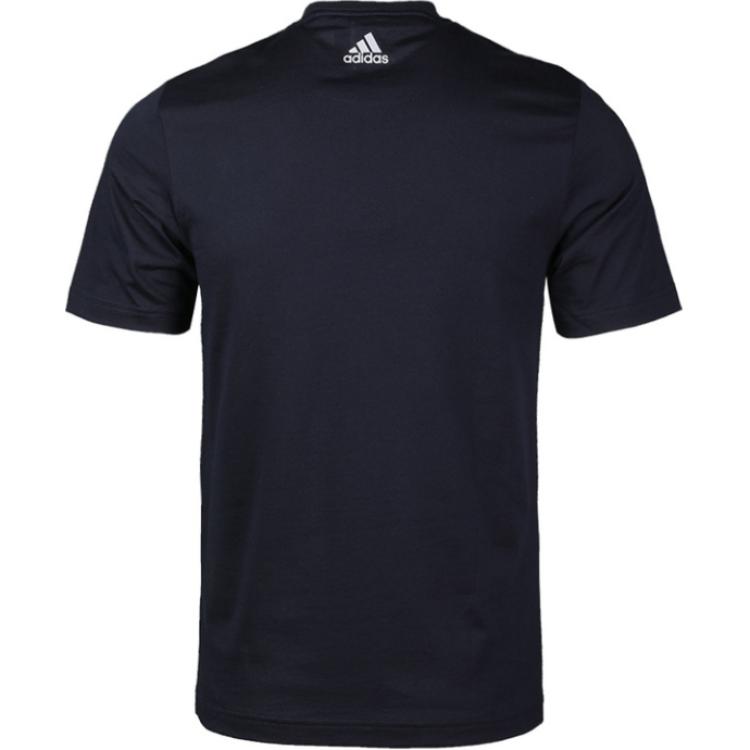 Adidas Mh Lineage T-Shirt Soft Comfortable Versatile Crew Neck Short Sleeve Men T-Shirts Blue DV3094