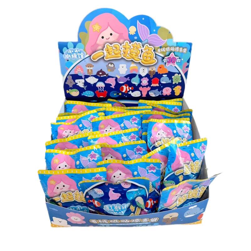 

Kawaii Small Aquarium Marine Animal Plush Magnetic Refrigerator Stickers 30pcs Blind Box Cute Collectible Trendy Plaything Plushies