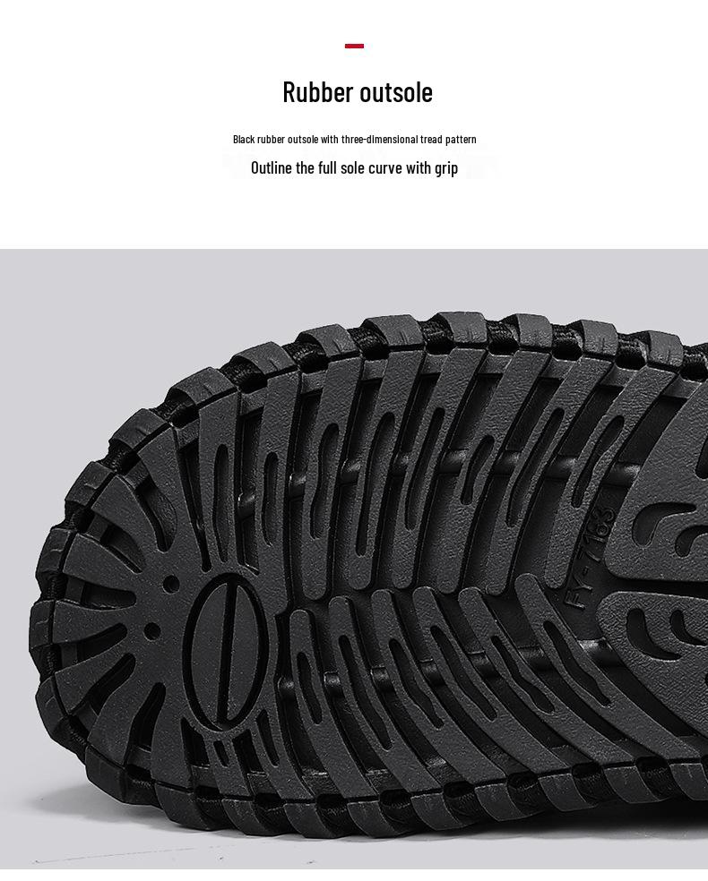 Men's Plus Size Breathable Mesh Closed-Toe Summer Sandals
