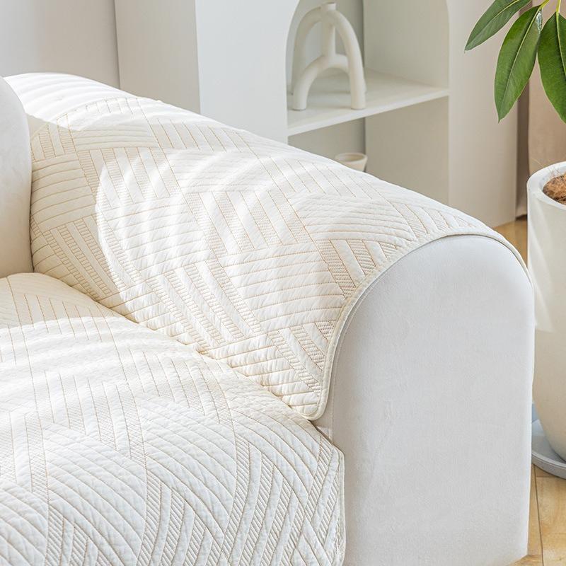 Washed Cotton Sofa Cushion, Simple Modern Seat Cushion Cushion, Light Luxury Non-Slip Sofa Cover, Universal Cover Cloth Towel For All Seasons