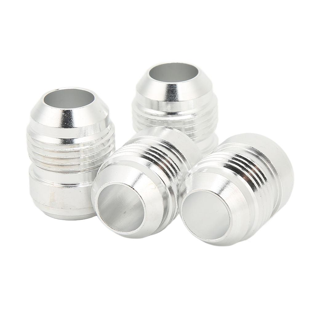 4 Pcs 10AN Weld On Bung Fitting 34in Thread Aluminium Alloy Male Hose Pipe End Adapter