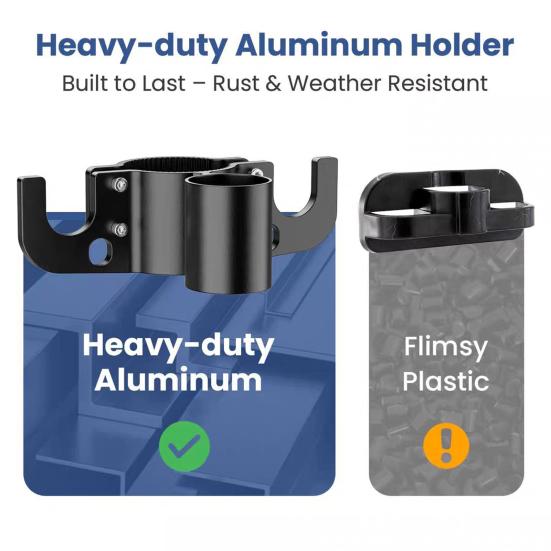 Trailer Tow Chain High-Strength Aluminum Metal Rust-Proof Safety Chain Organizer for RV Trailer Hitch Neatly Stores 7-Way Trailer Plugs Towing Gear