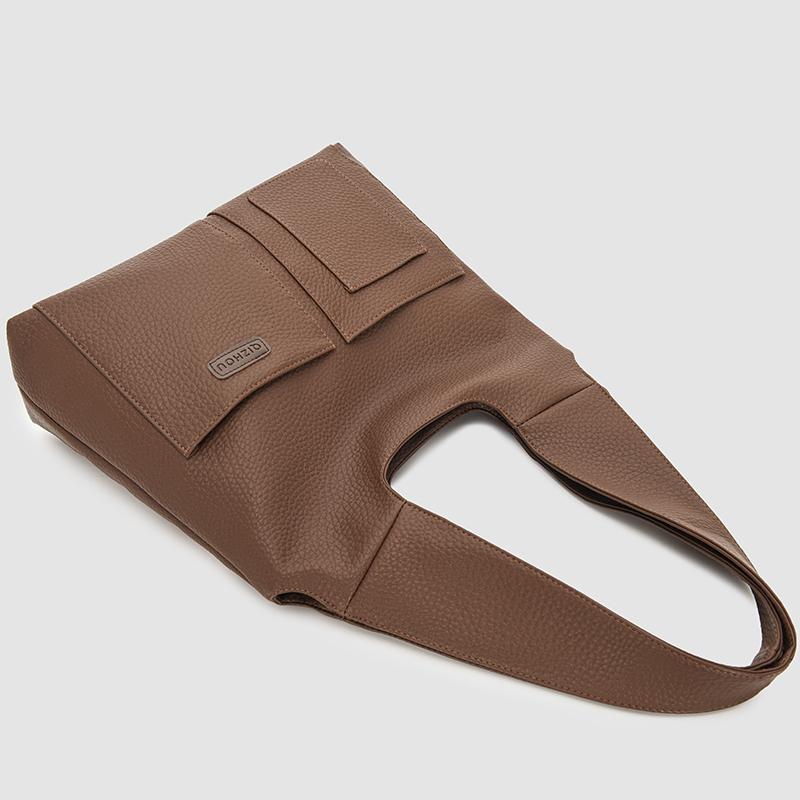 Large Capacity Tote Bag Women's Shoulder Underarm Handbag PU Commuter Bag