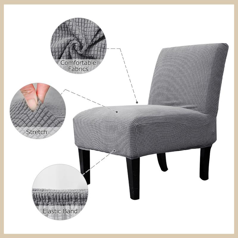 Knitted Corn Kernels Armless Chair Cover Decor Stretch Seat Slipcover Cover Protector Chair Cover Elastic Home Decoration