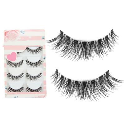 5 Pairs/Lot Black Cross False Eyelash Soft Long Makeup Eye Lashes Extensions