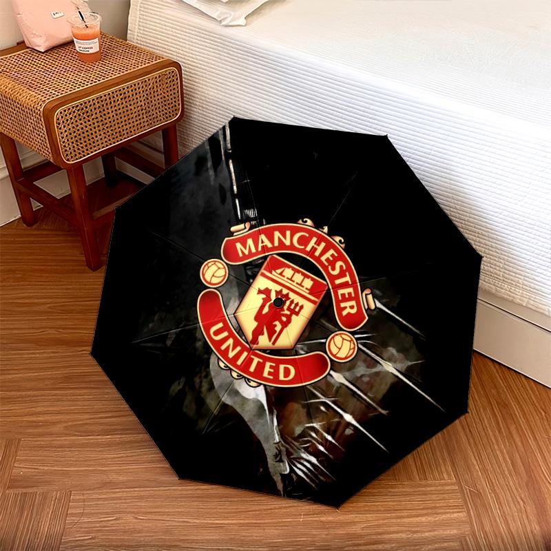 Man United3pattern, automatic folding umbrella, portable and foldable design, 8 ribs, a Christmas or birthday gift.