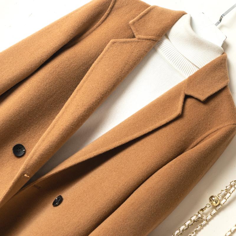 100% Wool Women Coat MODERN NEW SAGA Autumn Wool Blazer Handmade Pea Coat Winter Warm Wool Coat