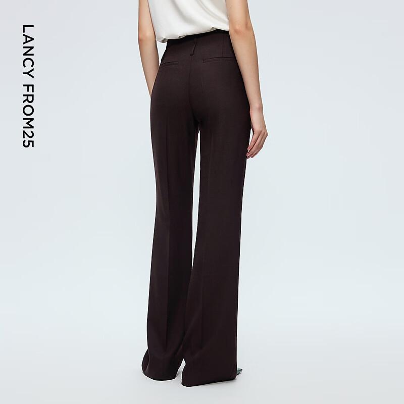 Lancy Women's Ankela Red Wool Blend Suit Pants
