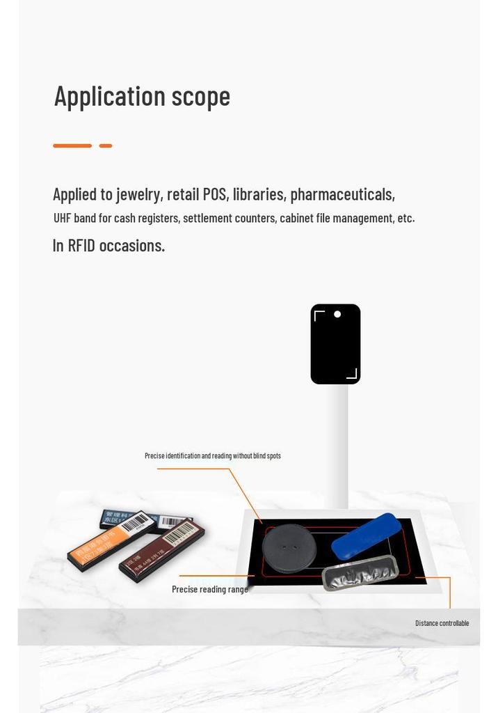 UHF Near-Field Anti-Cross-Reading Short-Range RFID Antenna for Unmanned Checkout