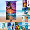 Tropical Palm Sunset Design Pattern Printed Beach Towel Microfiber Towel Thin Quick Dry Absorbent for Beach Swimming Sports