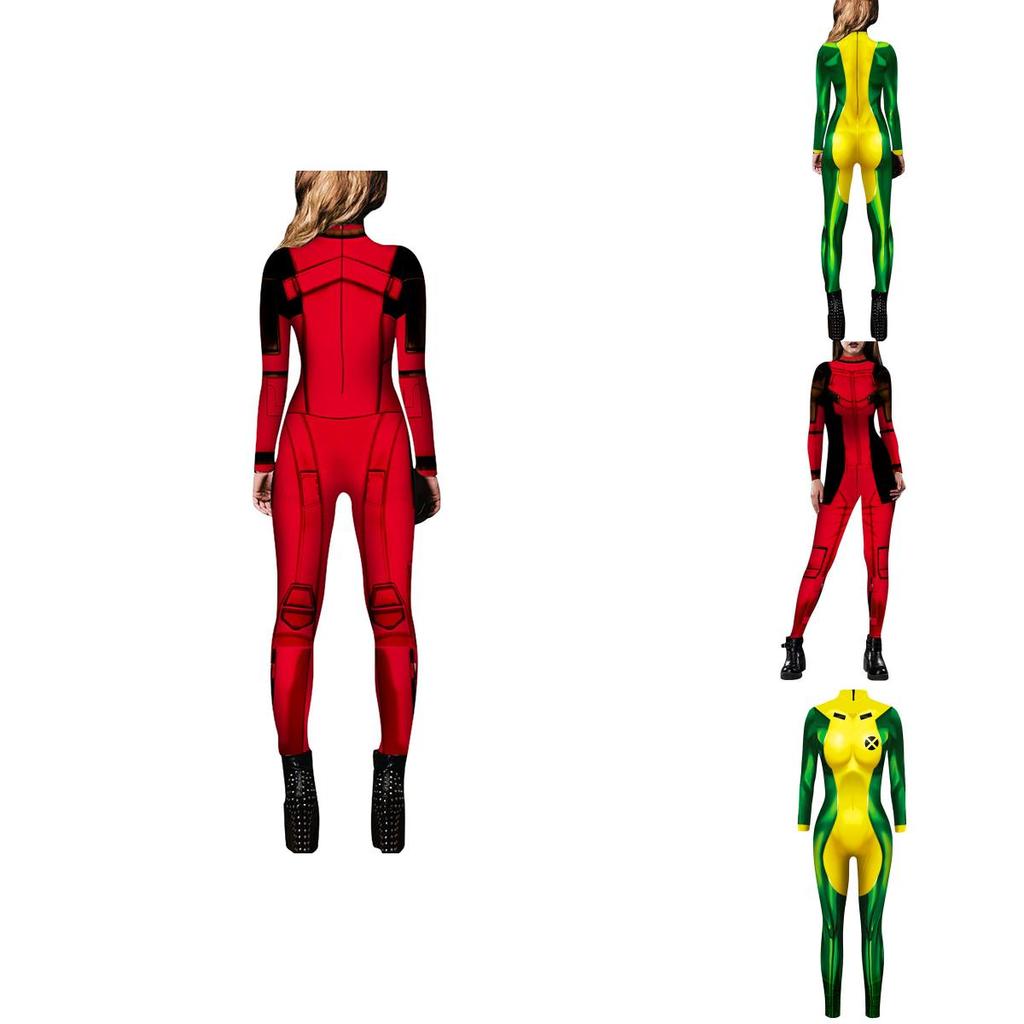 Exquisites X-Men Mystique Damen Catsuit Jumpsuit 3D Gedrucktes Cosplay Kostüm