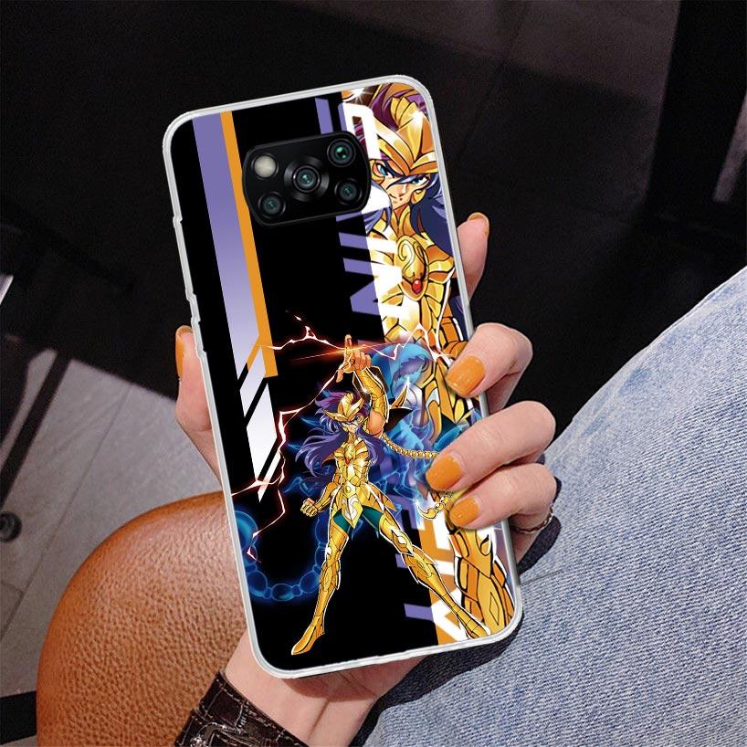 Anime Saint-Seiya Phone Case For Xiaomi Poco X7 X6 X5 Pro F7 Ultra Redmi 15C 15 13C 13 12C 12 10 10A 10C 9 9A 9C 9T Cover Poco X
