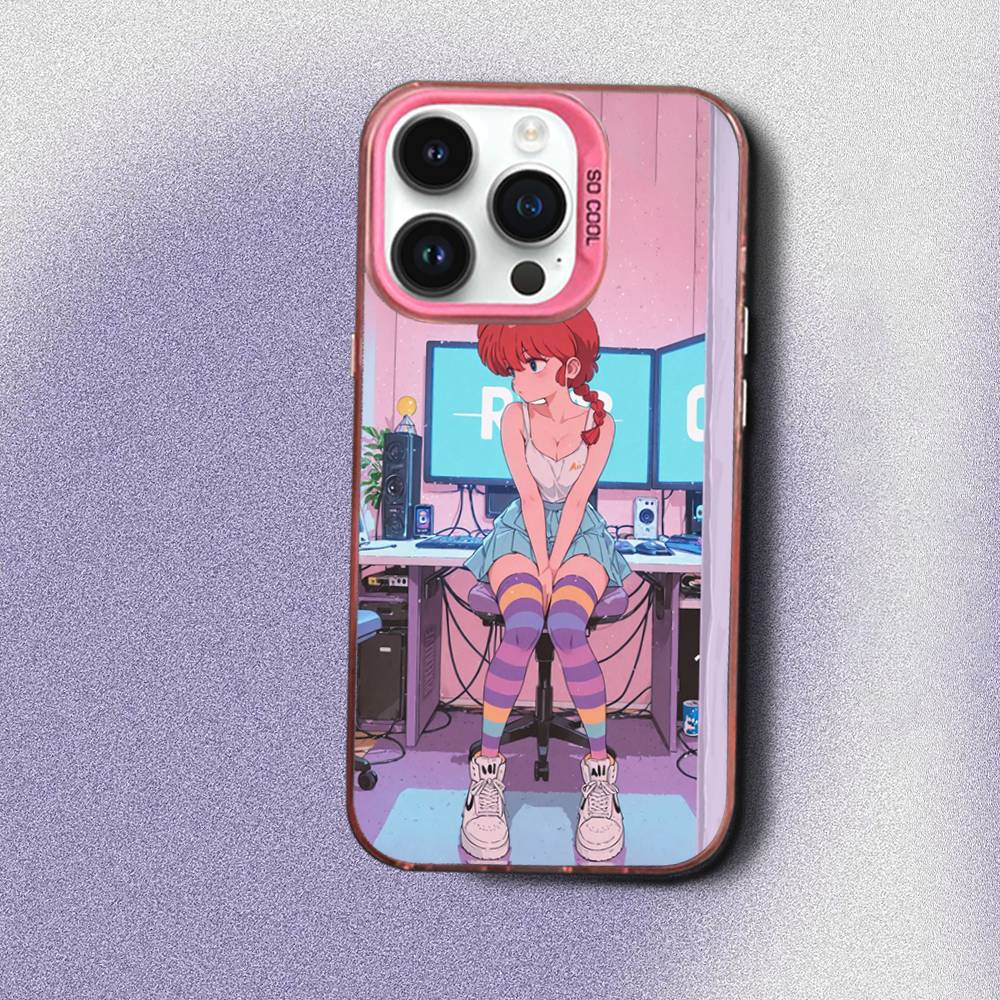 COOL Ranma 1 2 Phone Case For iPhone 17,16,15,14,13,12,Pro,Max,Plus,E,SE4,Air,Mini Pink IMD Box