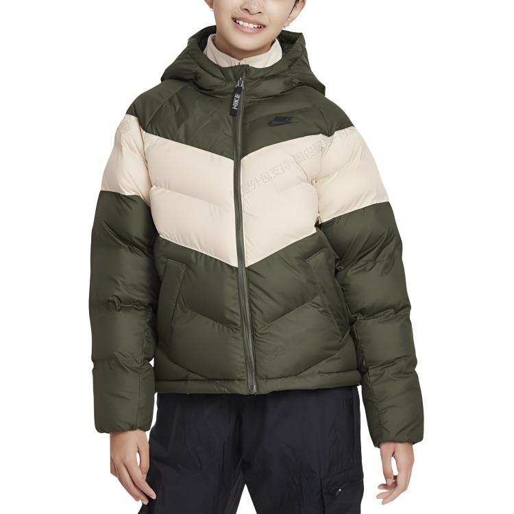 

Nike Comfortable Soft Waterproof Simple Jacket Kids Tops Khaki Sand Black FN7730-326 S