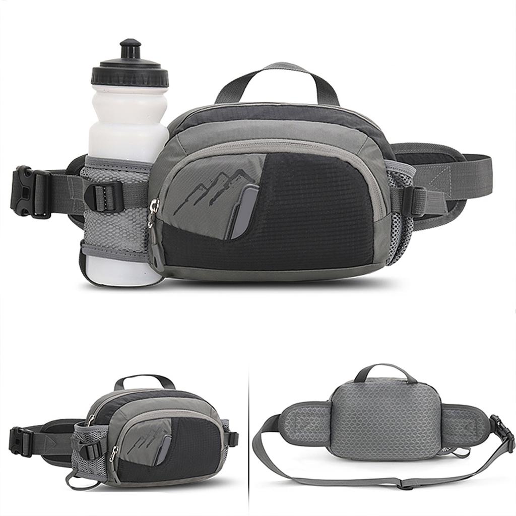 Outdoor Sports Waist Pack with Water Bottle Holder for Cycle Running Walking Hiking Marathon Fanny Pack Hydration Belt for Men and Women