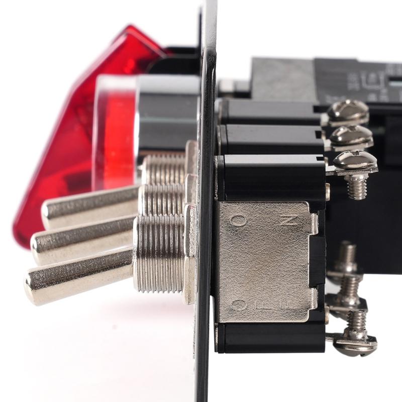 Kohlefaser-Panel Zündschalter-Kippschalter-Kit, Motor-Druckknopf-Startknopf Passend für Rennwagen, LKW, Boote, Wohnmobile