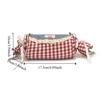 Canvas Candy Shape Bag Cherry Denim Lace Shoulder Bag Lightweight Red Plaid Crossbody Bag  Vacation