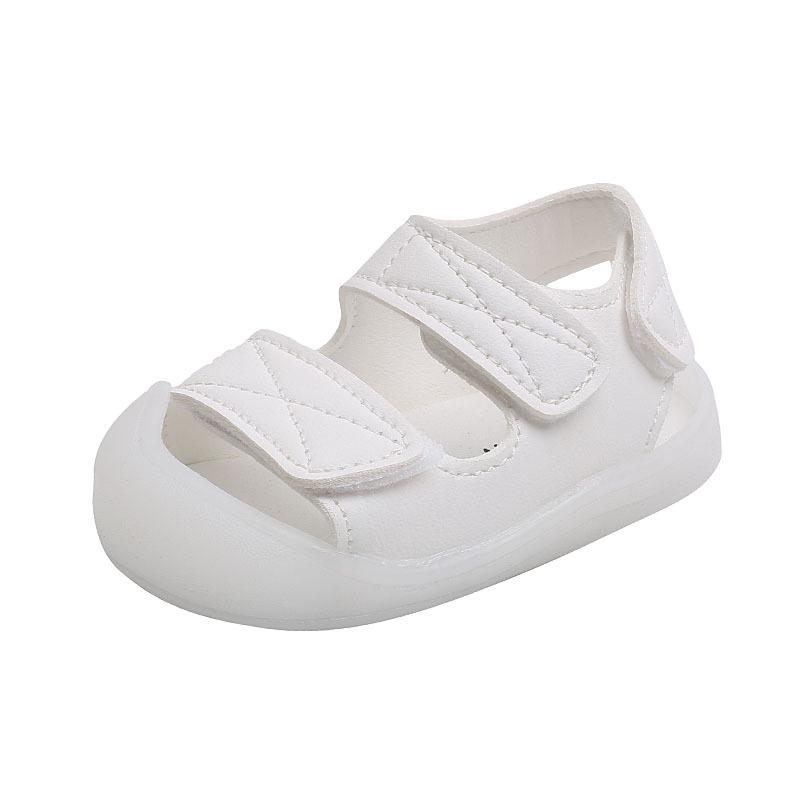 Summer Baby Closed-Toe Soft Sole Walking Sandals with Velcro for Toddlers - Boys & Girls.
