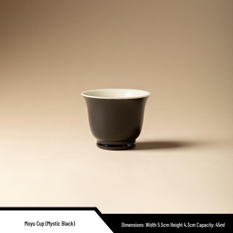 Women's Boutique Colored Glaze Ink Teacup Set: Ceramic Kung Fu Tea Tasting Cup for Guests