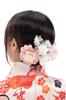 Mobbunny Perfect for Fireworks Summer and Photo Easy To and Includes Flower Hair Set In Pink with Cherry Blossom Women's Yukata/Furisode Set,